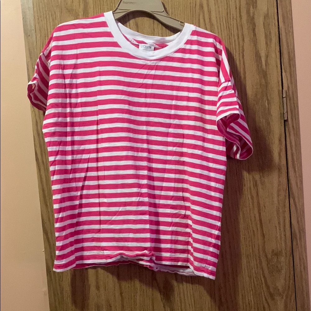Women’s j cre Pink Striped T-Shirt